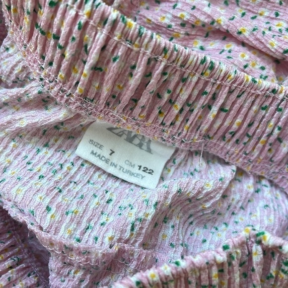 Zara girls floral skirt in pink size youth 7 - Picture 3 of 9